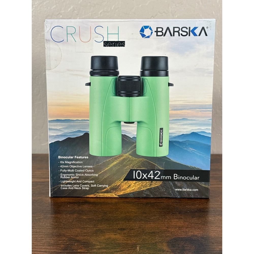 Barska Crush Series 10x42mm Binoculars Lime Green AB12974 BAK-4 Prism New